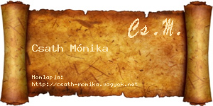 Csath Mónika névjegykártya